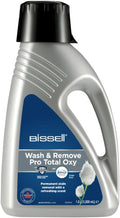 BISSELL Wash & Remove Pro Total, with Febreze, Oxy Boost, Stain Protect, Permanent Stain Remover, Upholstery Shampoo for Use with All Leading Upright Carpet Cleaners, 1.5 L, 2212E
