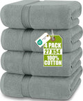 Utopia Towels - 4 Piece Bath Towels Set (69 x 137 CM) - Premium 100% Ring Spun Cotton - Quick Dry, Highly Absorbent, Soft Feel Towels, Perfect for Daily Use (Cool Grey)