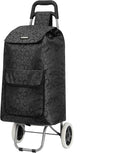 ARIANA Lightweight 2 Wheel Large Shopping Trolley Shopping Cart Grocery Bag Shopper - ST54 (Circles-Black)