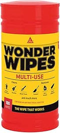 SIKA - Wonder Wipes Multi-Use Cleaning Wipes for the Building Trade - Specially Formulated to Clean Hands, Tools and Surfaces - 100 Wipes