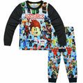 (Black, 9-10Years) 5-10 Years Kids Boys Girls Roblox Pyjamas Set Sleepwear Outfit Nightwear Gifts