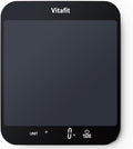 Vitafit 33lb Kitchen Scales, High Accuracy in 0.1oz by Our Professional Factory Since 2001, Digital Food Scales Kitchen for Cooking & Baking, 8.5x7.1in Big Platform, 3*AAA Battery, Black
