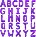 TONIFUL 16 Inch Letter Balloons 52 Pieces Purple Letter A-Z Balloons,Custom Phrase Mylar Foil Alphabet Letter DIY Personalized Phrase Banner for Birthday Anniversary Celebration Graduation Party