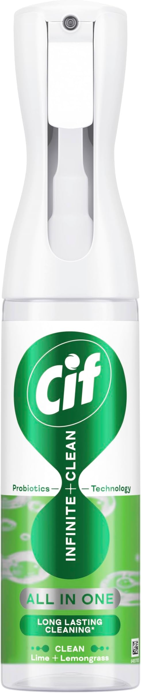 Cif Infinite Clean Lime & Lemongrass All in One Cleaner cleaning spray with probiotics technology for a long-lasting clean* 280 ml