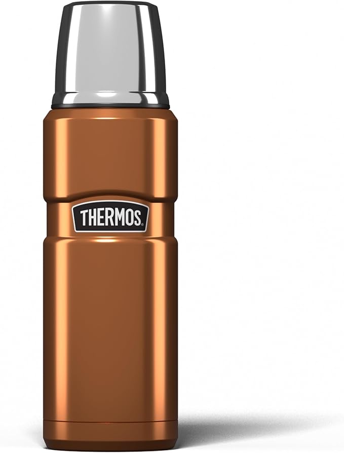 Thermos Stainless King 470ml Multi- Purpose Thermos Flask - Original-Style Flask can be used as Travel Mug or Insulated Water Bottle for Daily Commute & Weekend Adventures – Copper