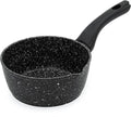 Blackmoor 66120 Classic 16cm Milk Pan/Non-Stick Coating/Cool Touch Handle/Features Unique Pouring Lip/Suitable for Induction, Gas & Electric Hobs/Black Colour