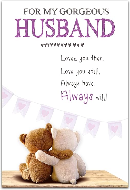 Emotional Rescue Husband Valentine's Day Card, For My Gorgeous Husband, Loved You Then, Love You Still, Multi-Coloured