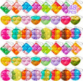 48 PCS Party Bag Fillers for Kids: Easter Stocking Fillers Fidget Toys Pop Keyring - Eve Box Fillers Bulk Kids Party Favours - Birthday Gifts Class Prize for Girls Boys Unisex