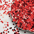 1000 Pcs Red Love Heart Confetti for Valentines Decorations, 10mm Metallic Heart Sequins Confettis for Table, Shiny Love Hearts Decorations for Valentine's Wedding Anniversary Engagement Party