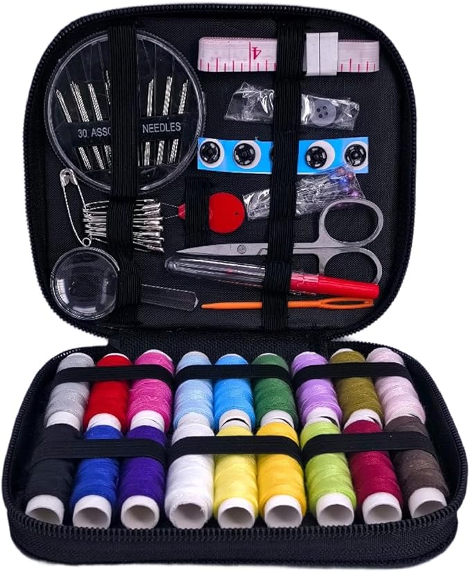 86pcs Sewing Kit with Case,Marcoon Needle and Thread Kit with Sewing Supplies and Accessories for Kids,Adults,Beginner,Home,Travel,Emergency Including Scissors,Measure Tape,Needle Threader
