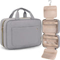 BAGSMART Toiletry Bag Large Hanging Travel Wash Bag Womens Cosmetic Bag for Full Sized Container (Grey)