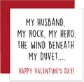 Funny Valentines Day Card and Keepsake Gift for Him – Romantic Valentine’s Card for Husband – includes Luxury Crimson Envelope - size 14cm