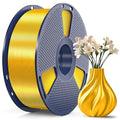 SUNLU Silk PLA+ Filament, Shiny Metallic Silk 3D Filament 1.75mm, High Strength PLA Plus 3D Printer Filament, 1KG Spool, Light Gold