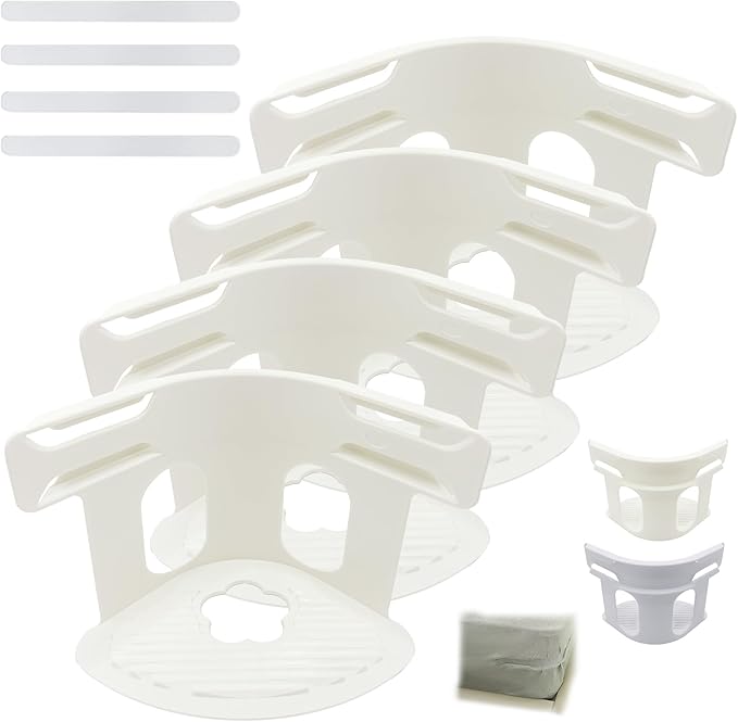 Bed Sheet Holders for Bedding with Lock Strips - New Bed Fitted Sheet Clips Grippers, Removable Heavy Duty Mattress Corner Clip Anti Slip Design, Easy to Use With Fits Most Sheet Sizes (4,White)