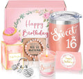 16th Birthday Gifts for Girls, Happy 16th Birthday Basket Gifts Box for Best Friends Female Neice Daughter Sister Her Girlfriend Classmate Bestie Stuff for Girls