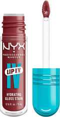 NYX Professional Makeup Lip Gloss and Lip Stain, Lip IV Hydrating Gloss Stain, Up to 12 Hour Hydration, High Pigment, Wet Shine Finish, Shade: Drippin' In Rose