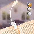 Gritin 16 LED Reading Light, Book Light 3 Eye-Protecting Modes Reading Lamp (White/Amber/Mixed) - Stepless Dimming, Rechargeable, 4-Level Power Indicator, Flexible Clip on Book Lamp- White