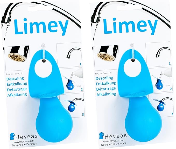 Limey Tap Descaling Gadget for Lime Scale Removal, Blue 2 packs