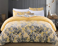 MOONLIGHT20015 King Size Duvet Cover Sets Soft Printed Luxury Bedding Set Premium Brushed Microfiber Duvet Covers with Pillowcases (Ochre Blossom 230x220 CM)