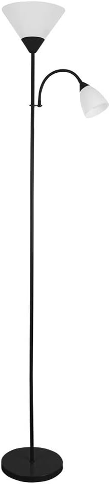 MiniSun | Modern Gloss Black 2 Way Mother/Father and Child Floor Lamp | Floor Lamps & Torchieres, Home Décor & Improvement Essential | Includes LED Bulbs[Energy Class E]