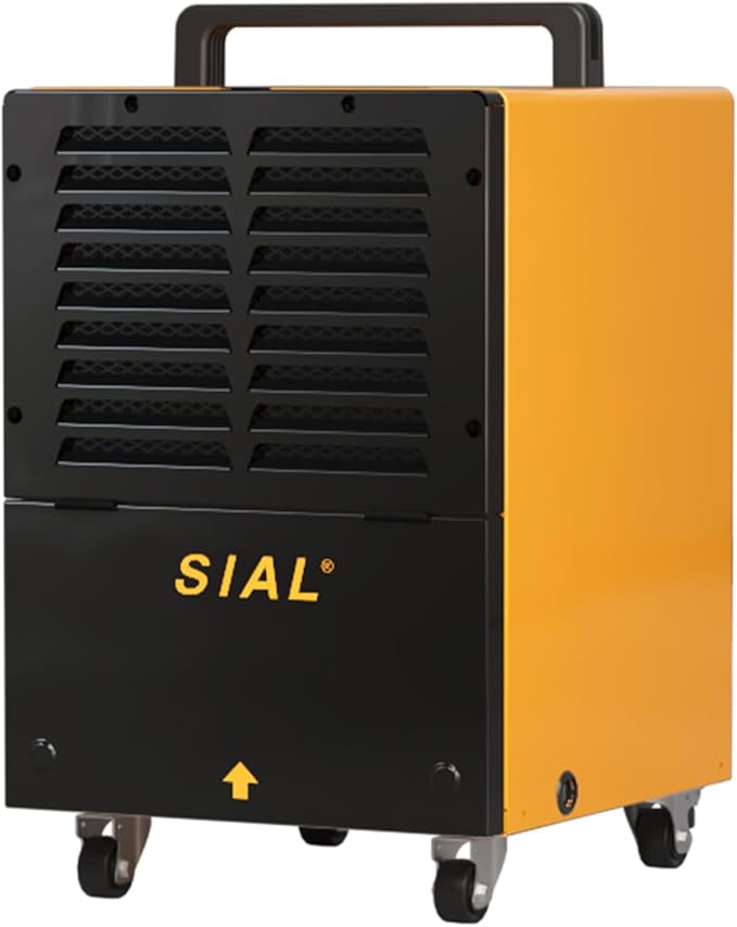 SIAL Industrial Dehumidifier 30L/Day, Commercial Construction Dryer, Auto-heating Defrost in 0-5℃ with Handle, High-capacity and Timer for Shop, Basement, Garage & Workshop 45㎡/113m³