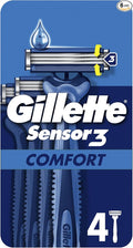 Gillette Sensor3 Comfort, Disposable Shaving Razors for Men, Men’s Razors with Lubrastrip, 6x4-Pack,Packaging May Vary