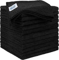 HOMEXCEL Microfibre Cloth 12 Pack,30 x 30 cm Cleaning Cloths，Ultra Absorbent Car Washing Cloth Lint Free Streak Free Cleaning Towels Rags for Car Kitchen Window,Black