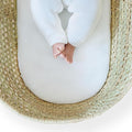 Clair de Lune Moses Basket Fibre Mattress, Hypo-Allergenic Baby Bassinet Mattresses (Palm Basket 74 x 28 cm)