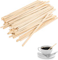100 Pcs Wooden Coffee Stirrers, Wooden Sticks, Cocktail Stirrers Disposable Stirrers for Hot Drinks, Coffee, Tea, Cocktails Swizzle Sticks for Bars, Cafes & Home Use(5.5inch)