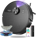MONSGA MS1 Robot Vacuum Cleaner with Mop, 7000Pa Robotic Vacuum with Lidar Navigation, 180mins Runtime, 5 Editable Maps, APP/Remote/Voice Control, Ideal for Hard Floors and Carpets