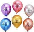 Happy Birthday Metallic Balloons,20 PCS 12 Inch Shiny Metallic Balloon Latex Balloon Happy Birthday Balloons