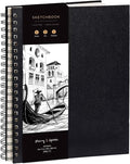 A4 Hardcover Drawing Book - Extra Thick Paper (200 GSM) - Spiral Bound for Kids and Professionals for Drawing and Sketching - 21 x 29 cm, 40 Sheets / 80 Pages