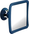 MIRRORVANA Fogless Shower & Shaving Mirror with Upgraded Suction Mount for Bathroom, Anti Fog Shatterproof Surface and 360° Swivel, 16cm x 16cm (Blue)