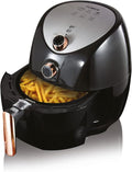 Tower T17021RG Family Size Air Fryer with Rapid Air Circulation, 60-Minute Timer, 4.3L, 1500W, Black & Rose Gold