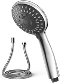 VOXON Shower Head with 1.8m Hose - High Pressure 5 Spray Modes, Chrome Handheld Showerhead Replacement for Low Water Pressure, Universal Fit