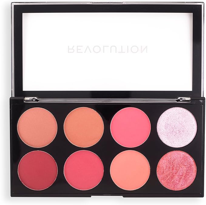 Revolution Beauty London, Ultra, Blush Palette, Sugar & Spice, 8 Shades,12.8g