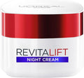 L’Oréal Paris Revitalift Hydrating Night Cream, Anti-Wrinkle Moisturising Formula to Reinforce Skin Elasticity, Smoother and Firmer Skin, Pro-Retinol and Elasti-Peptides, 50ml