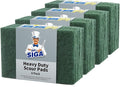 MR.SIGA Heavy Duty Scouring Pads, Household Scrubber for Kitchen, Sink, Dish, 24-Pack, 3.9 x 5.9 inch (10 x 15 cm), Green