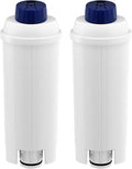 2 Pack Water Filter for Delonghi Coffee Machine DLSC002, fits De'Longhi ECAM, Esam, ETAM Series.