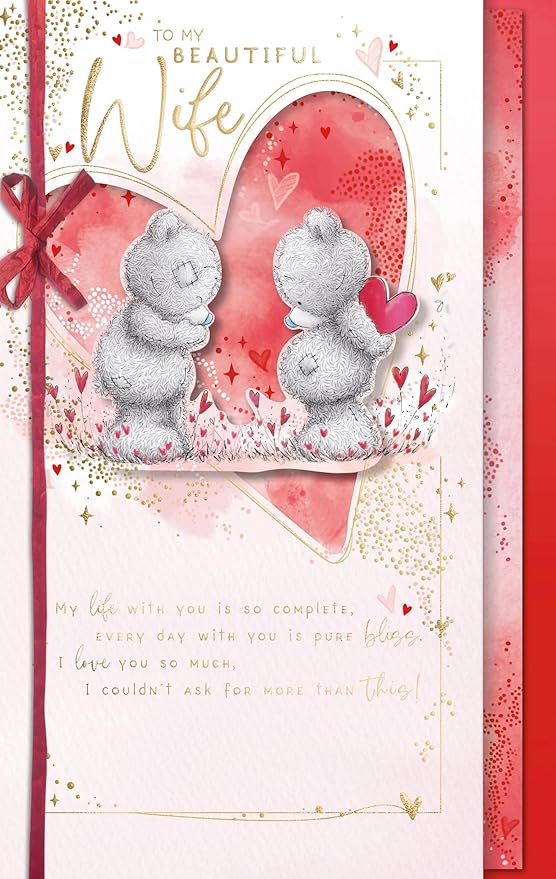 Me To You Bear Beautiful Wife Valentine's Day Card