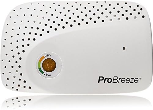 Pro Breeze Mini Rechargeable Dehumidifier for Absorbing Moisture in Small Spaces. NO BATTERIES Cordless Dehumidifier for Wardrobe, Bathroom, Drawer, Car & More (White)