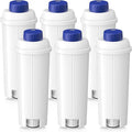 DLSC002 Water Filter for DeLonghi Coffee Machine, Water Filter Replacement Compatible with De'Longhi ECAM, Esam, ETAM, BCO, EC Series Coffee Machine (6 Pack)