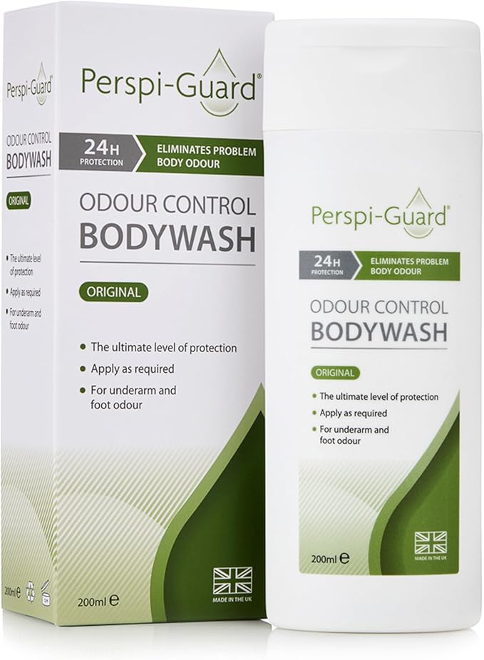 Perspi-Guard Odour Control Antibacterial Body Wash for Men & Women, Anti Bacterial Shower Gel Targets Body Odour for Long-Lasting Protection, 200 ml