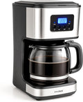 Innoteck Programmable Filter Coffee Machine 1.5L – Drip Coffee Maker with Timer, 900W Fast Brewing, 40-Min Keep Warm, Anti-Drip System, Reusable Filter & Glass Carafe, for Instant Coffee, Espresso