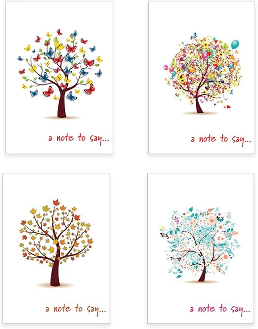 Papa Prints Pack of 12 Blank Greeting Cards with Envelopes Note Cards with Envelopes (148 x 105 mm) Notelets and Envelopes Sets Greetings Cards Multipack