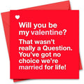 Funny Valentines Day Card for Husband or Wife - Valentine's Day Card for Him or Her - Valentine's Day Cards for Fiance Fiancee - Married For Life Valentine's Day Card