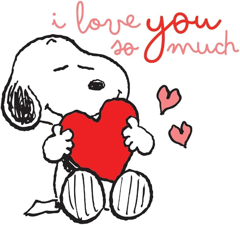 Peanuts Valentine's Day Card, Official Snoopy and Friends Design, Romantic and Friendship Greeting Card