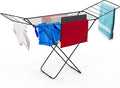 Clothes Airer Drying Rack Winged Drying 18M Length Drying Line Indoor Outdoor Laundry Washing ,Metal Foldable Laundry Drying Horse Rack,Clothes Dryer Rack for Indoor & Outdoor 182x50x100cm
