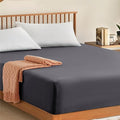Fitted Sheet 100% Egyptian Cotton 300TC Hotel Quality 30 cm Fitted Bedsheets (Charcoal, King)