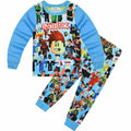 (Light Blue, 7-8Years) 5-10 Years Kids Boys Girls Roblox Pyjamas Set Sleepwear Outfit Nightwear Gifts